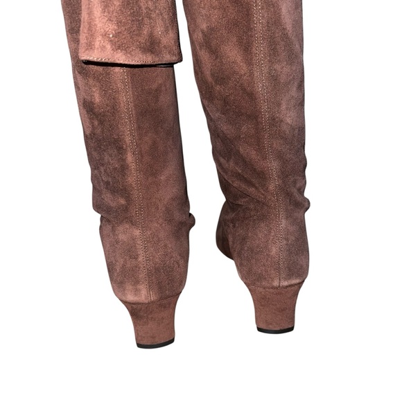 NEW NIB STAUD Wally Over The Knee Boots In Mahogany Brown Suede - Picture 6 of 10